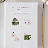 Warm + Cozy Paintable Notecard