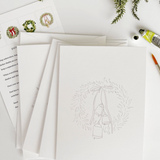 Wreaths Paintable Watercolor Notecard Set