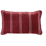 Red Lumbar Plaid Pillow | 20x12"