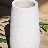 9.5" White Chalk Vase