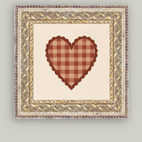 Gingham Heart 6x6"