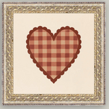 Gingham Heart 9x9"