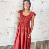 Midi Smocked Dress