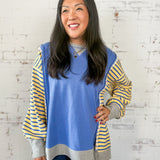 Striped Sleeve Sweatshirt