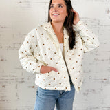 Polka Dot Quilted Jacket