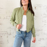 Quilted Bomber Jacket