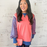 Striped Sleeve Sweatshirt