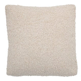 Square Woven Cotton Bouclé Case, Cream Color