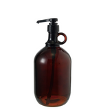 Amber Glass Soap Dispenser with Handle