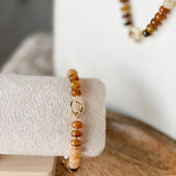 Amber Glow Beaded Bracelet
