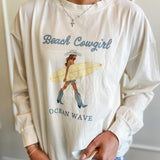 Beach Cowgirl Graphic Long Sleeve Tee