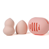 On A Blender Makeup Sponges And Case