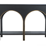 Black Arch Console Table