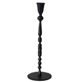 Black Hand-Forged Iron Taper Holder