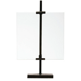 Black Metal & Glass Floating Frame Stand