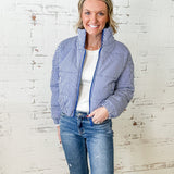 Gingham Puffer Jacket