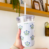 Bluebell Floral Iced Coffee Sleeve