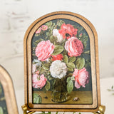 8.25x11" Blush Garden Roses Arched Framed Wall Art