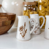 Botanical Wildflower Mini Ceramic Pitcher
