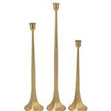 Brushed Brass Taper Candle Holder