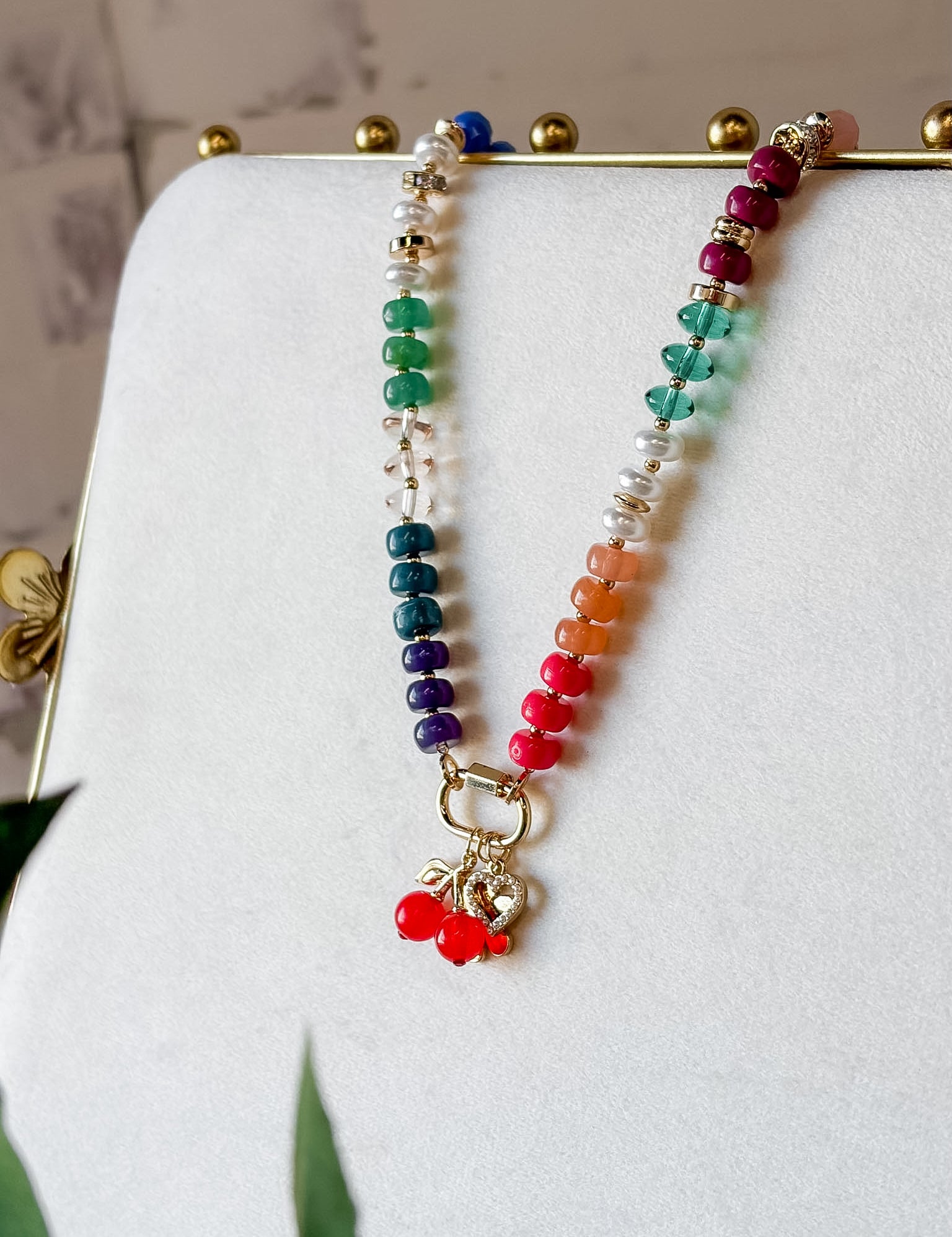 Charm Trio Beaded Necklace