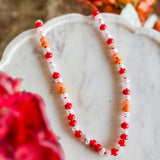 Cherry Blossom Beaded Necklace
