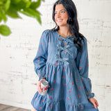 Cherry Denim Dress