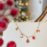 Christmas Charm Paperclip Chain Necklace
