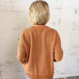 Camel Embroidered Floral Sweater