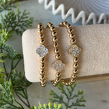 Gilded Clover Stretch Bracelet Set