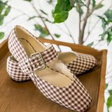 Gingham Mary Jane Flats