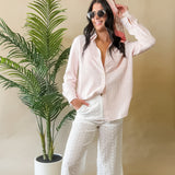Pinstripe Cotton Button Up