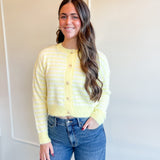 Cloud Nine Stripe Button Cardigan