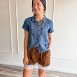 Denim Button-Up Shirt