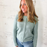 Dotted Knit Cardigan