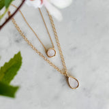 Double Layer Stone Pendant Necklace