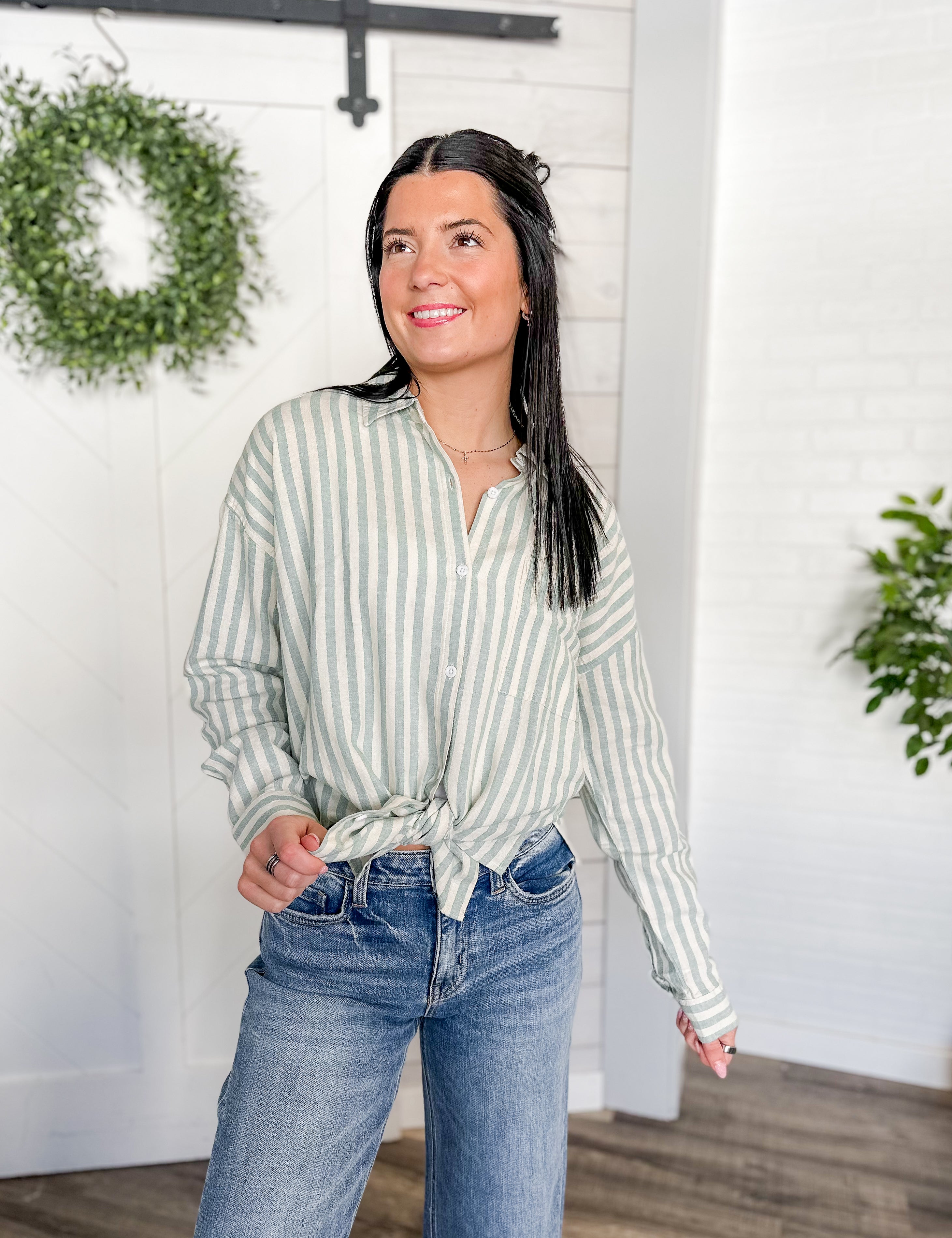 Eden Striped Button Down Shirt