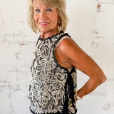 Embroidered Lace Overlay Top