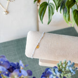 Everyday Bracelet — Blue Bead + Gold Charm
