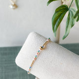 Confetti Seed Bead & Gold Bracelet