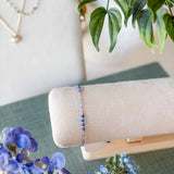Mixed Bead Cobalt & Gold Bracelet