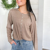 Everyday Button Front Knit Top