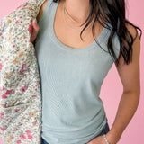 Everyday Ribbed Scoop Neck Tank