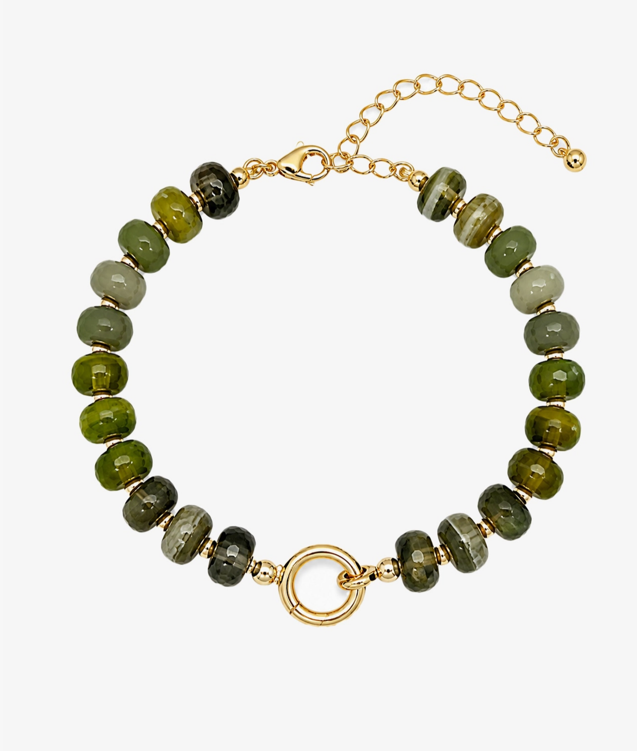 Faceted Gemstone Bead Bracelet