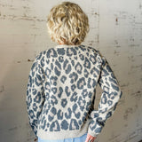 Taupe Leopard Print Button Cardigan