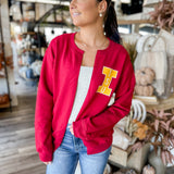 Letterman Split Cardigan