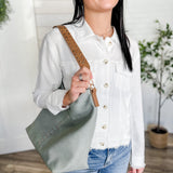 Slouchy Studded Hobo Bag