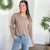Everyday Button Front Knit Top
