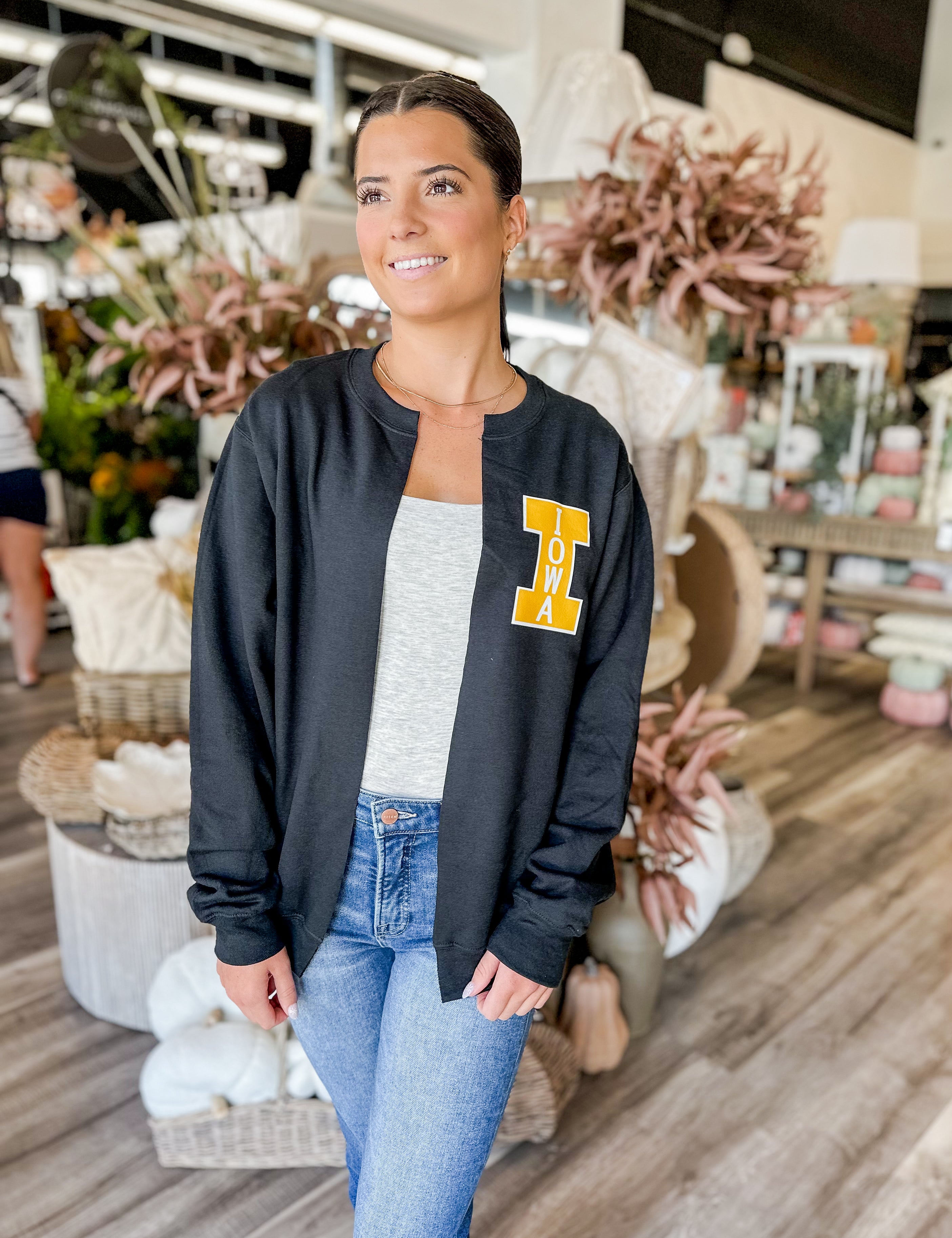 Letterman Split Cardigan