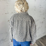 Leopard Print Denim Trucker Jacket